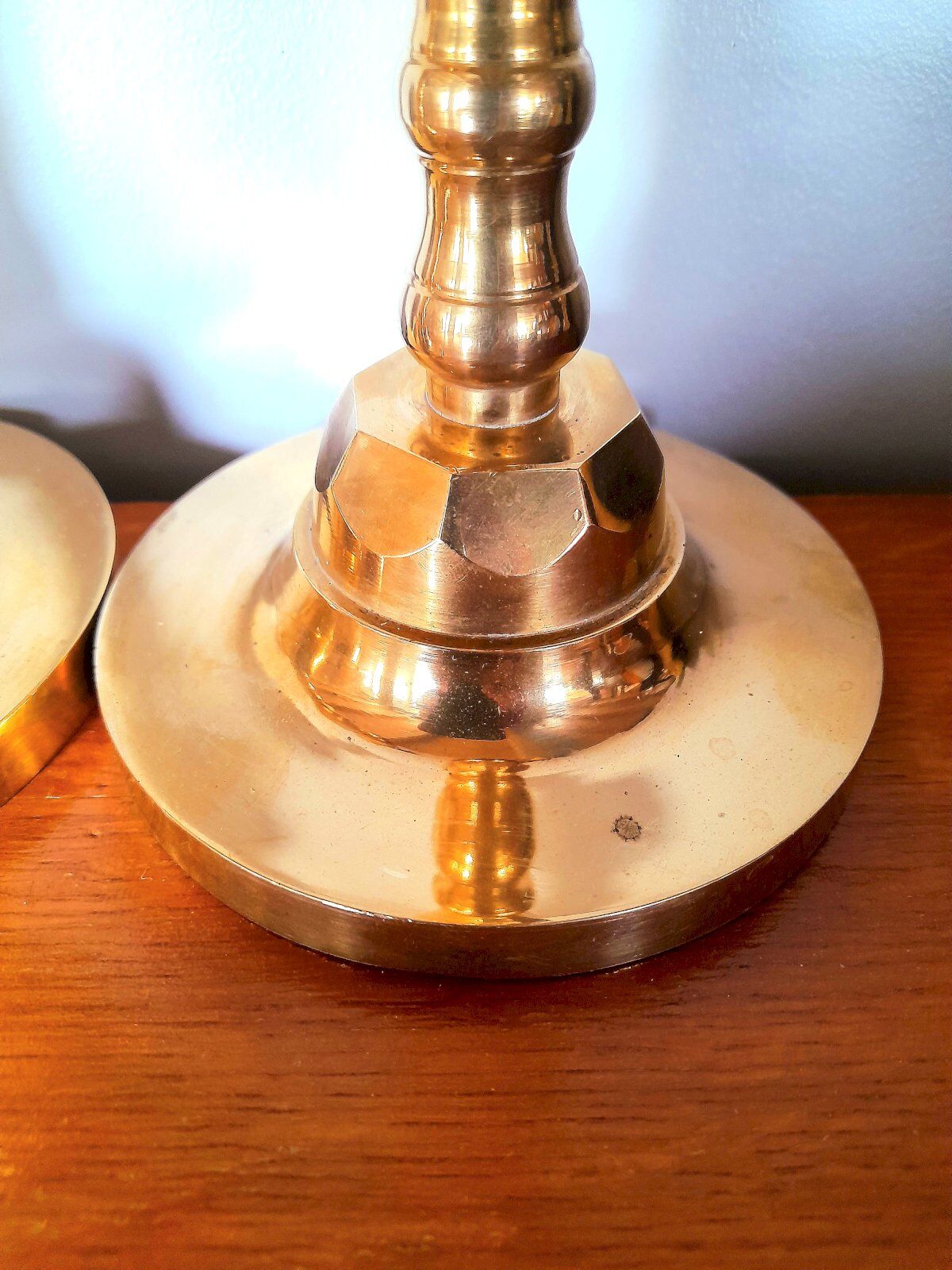 Pair of brass candlesticks