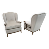 Attributed of Paolo Buffa Mid-Century Modern Italian Velvet Armchairs, 1950