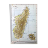 Ancient map of Madagascar 1962