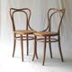 2 chaises bistrot de Kohn vers 1900 cannées