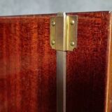 Curved Louis XV style armoire with floral marquetry, 20th century period.