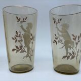 12 enamelled glasses, Mary Gregory, USA, 19th century