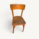 Chaise de billard ancienne Chevillotte en bois courbé