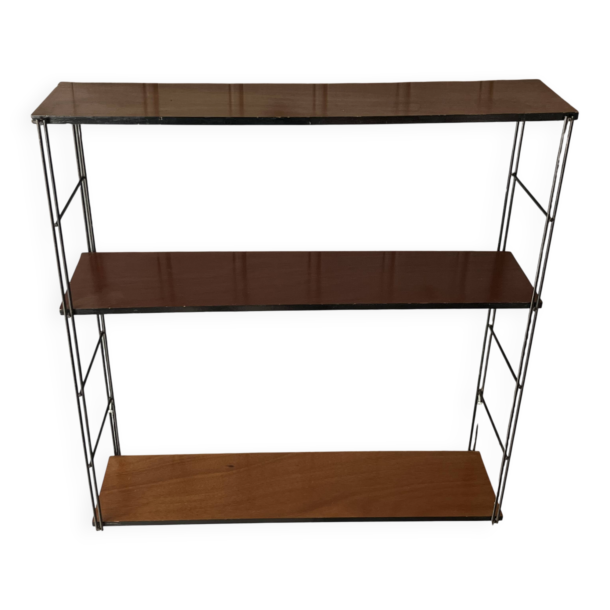 String shelf in wood and iron
