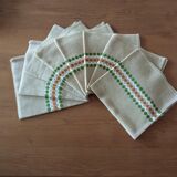 8 vintage 1970 napkins