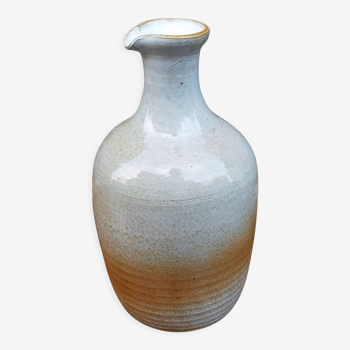 Light stoneware potter's bottle with vintage spout