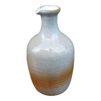 Light stoneware potter's bottle with vintage spout