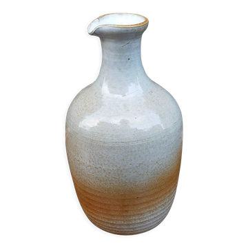 Light stoneware potter's bottle with vintage spout