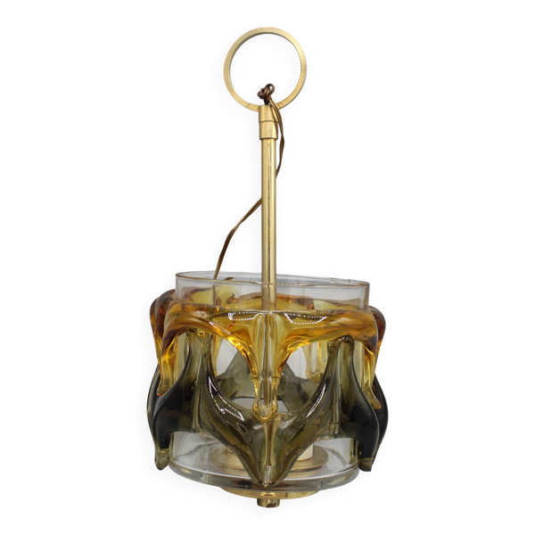 Suspension en verre de Murano Carlo Nason Mazzega, années 1970