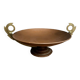 1930 copper bowl with Art Deco bronze handles