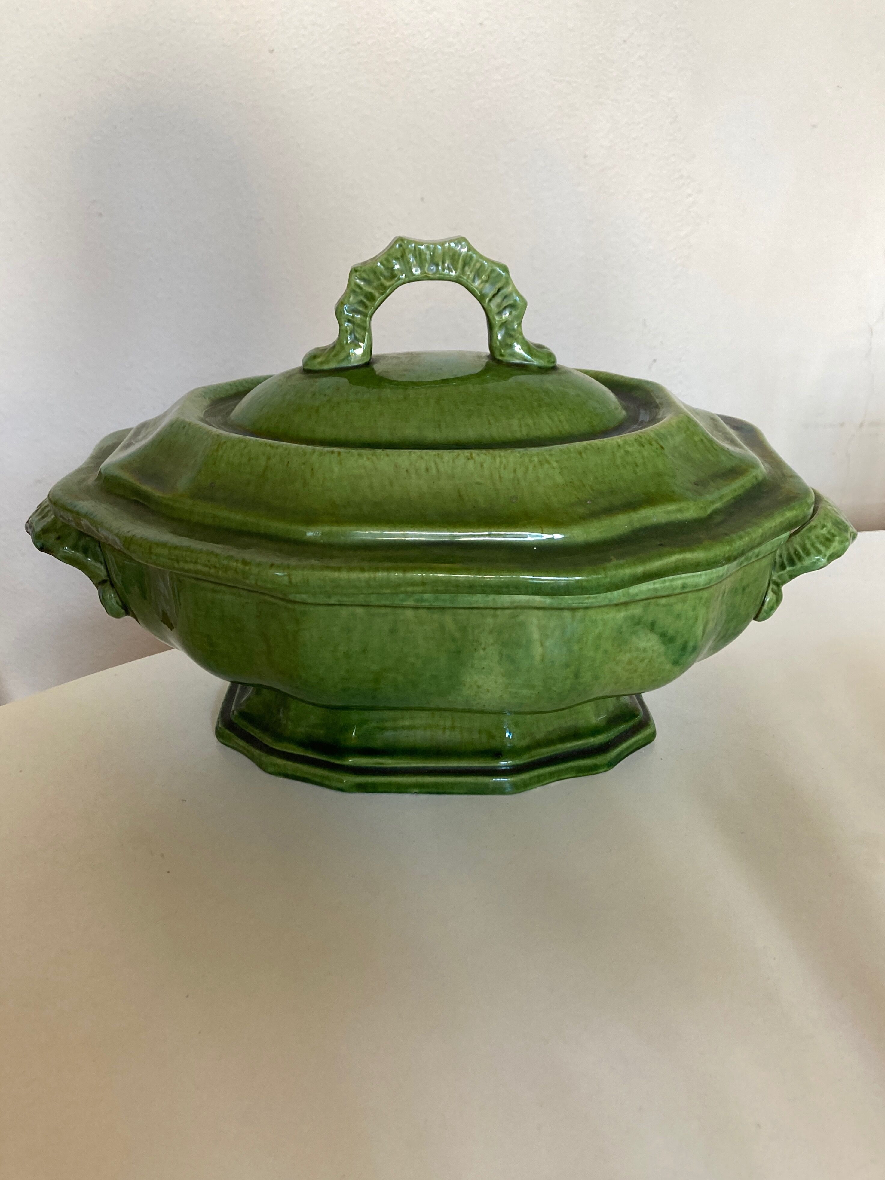 Soup bowl with godrons Aegitna Vallauris glazed earth 1950