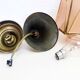 Art Deco suspension in pink and brass glass