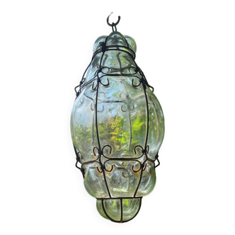 Old Venetian lamp in blown glass