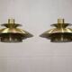 Rare golden pair of Danish design lamps  - great condition.