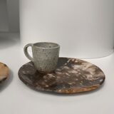 Dish in petrified wood