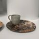 Dish in petrified wood