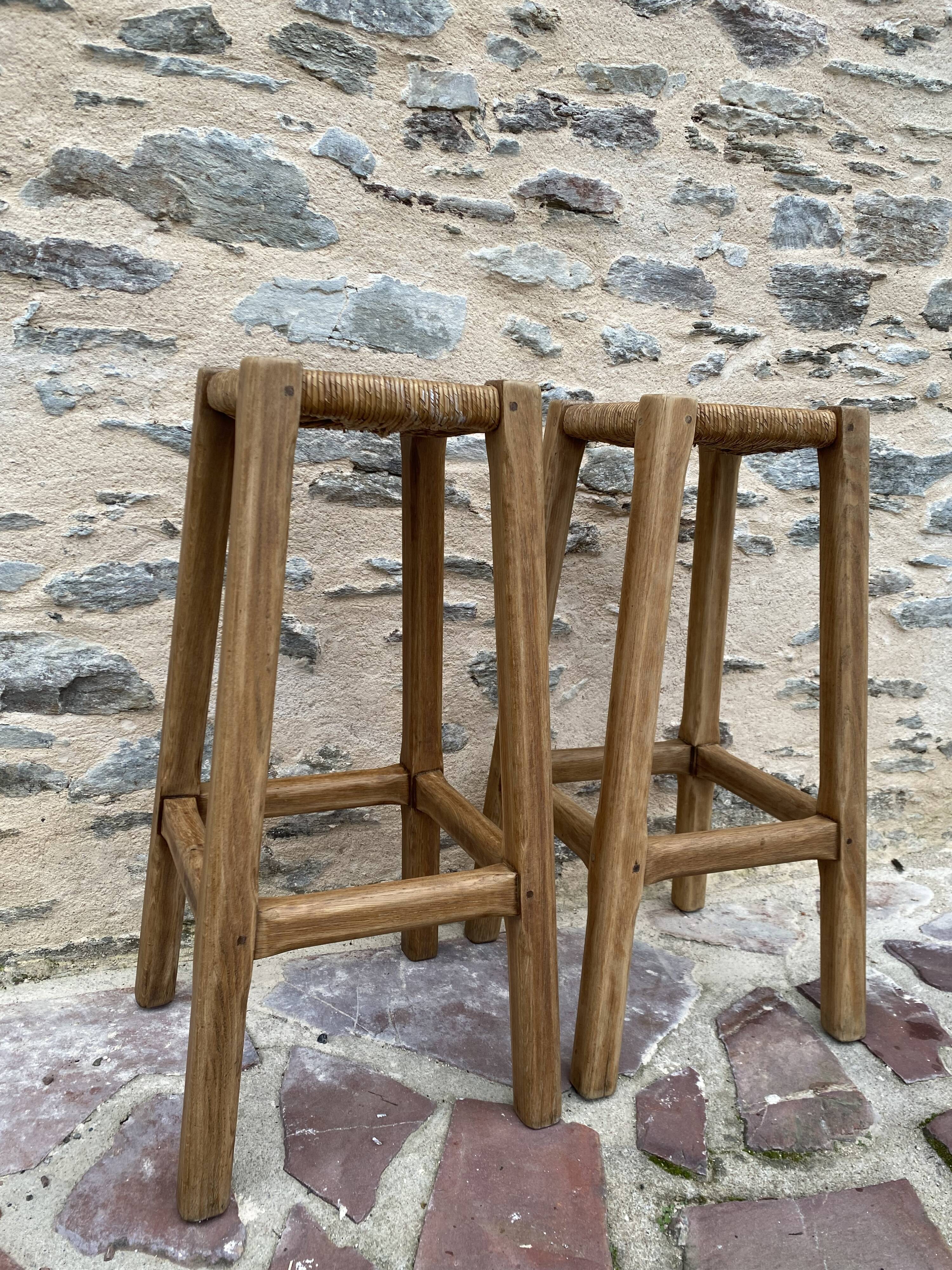Straw oak stool (individually)