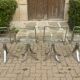 Set of 4 vintage swivel chairs in chrome metal – 1970s Ensem