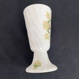 Vintage small vase stylized floral pattern porcelain ouragan ulysse paris, 1970s, france