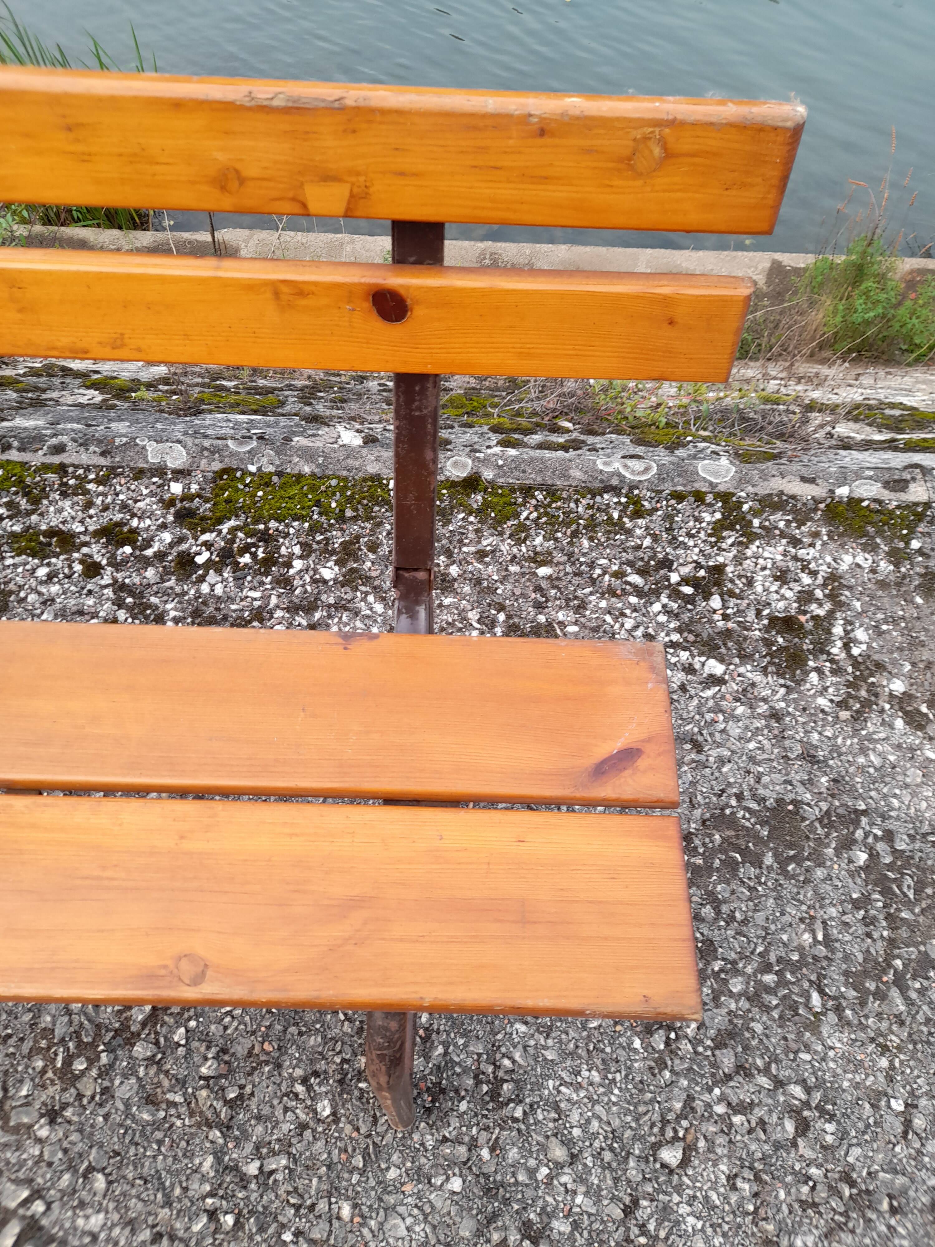 Folding bench from a 1950s café.