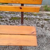 Folding bench of guinguette year 50