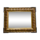 Miroir rectangulaire en bois et stuc teintés or – 1920