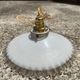 Vintage opaline suspension white and transparent claw brass electricity new
