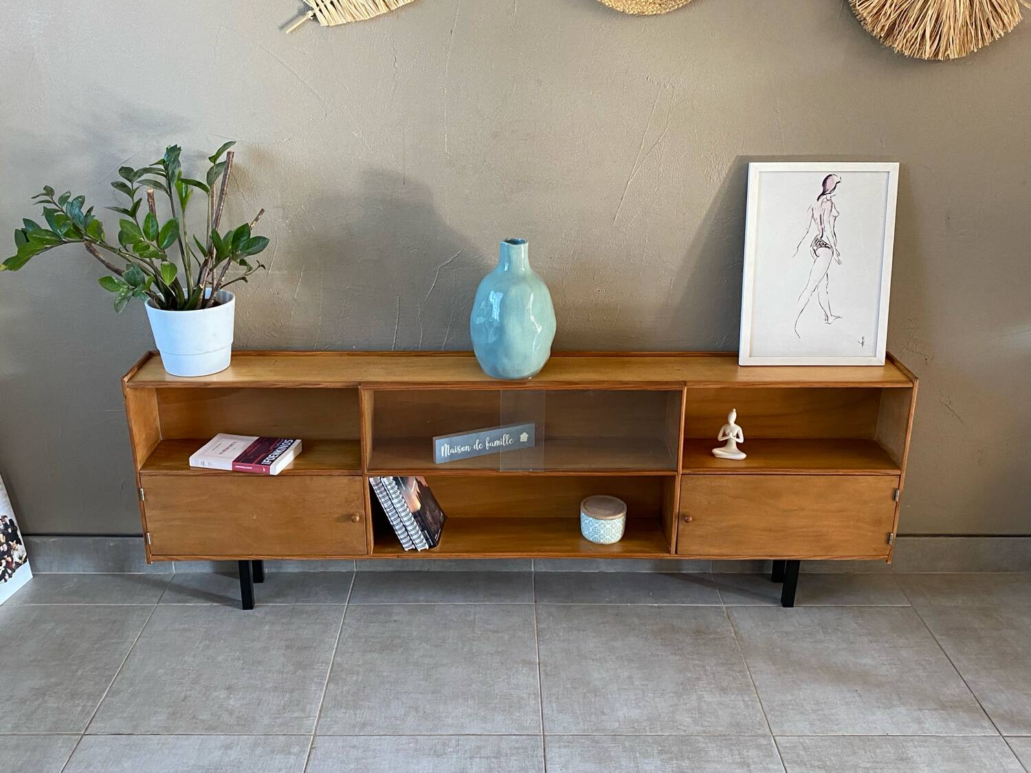 Vintage sideboard 2 levels (shallow)