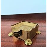 Vintage FAL brass ashtray set