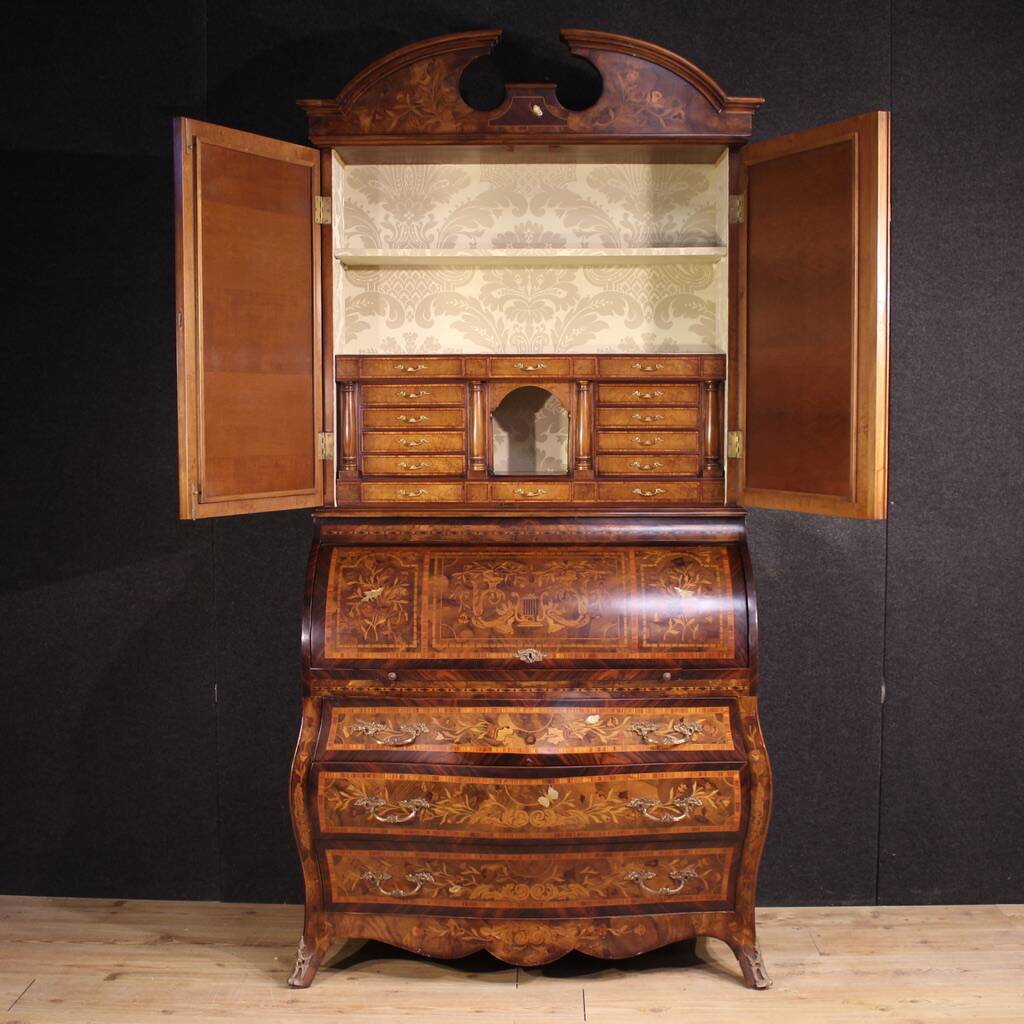 20th century Dutch inlaid trumeau