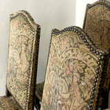 Set of 8 Louis XIII style chairs