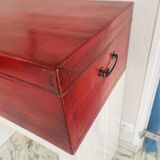 19th century red lacquered Chinese trunk