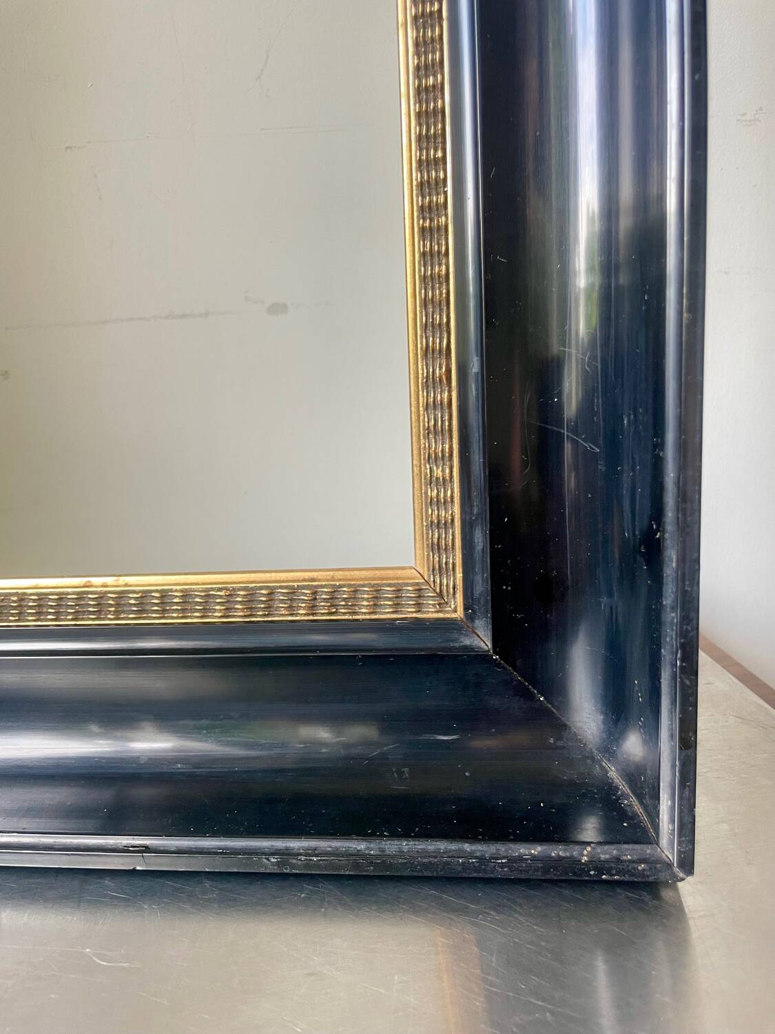 Antique Wooden Frame Black & Gold  62 cm x 49 cm