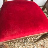 6 chairs art deco red velvet