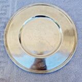 Christofle round tray in silver metal