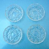 4 ramequins ciselés en cristal