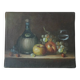 Old oil painting on canvas still life W. Jenkins countryside decoration