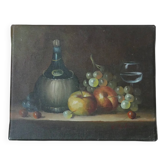 Old oil painting on canvas still life W. Jenkins countryside decoration