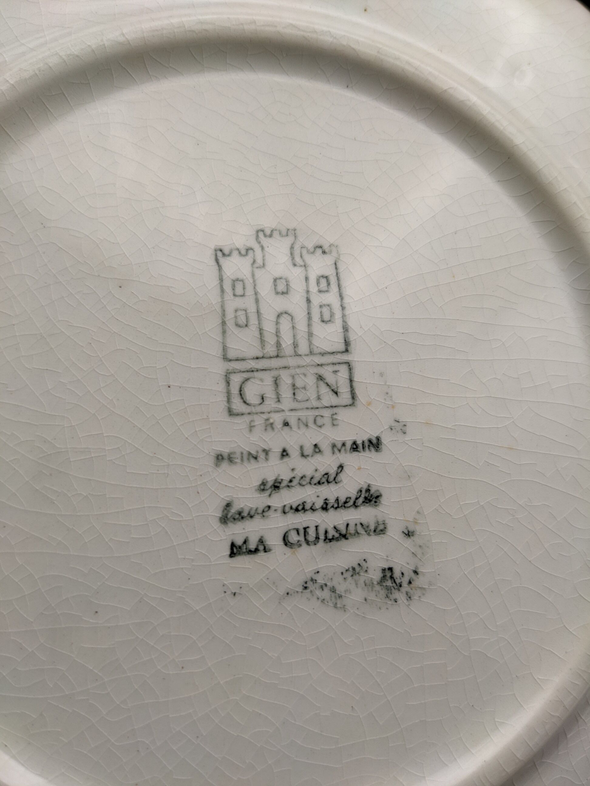 Set of 6 cheese plates Gien vintage ceramic Ma Cuisine