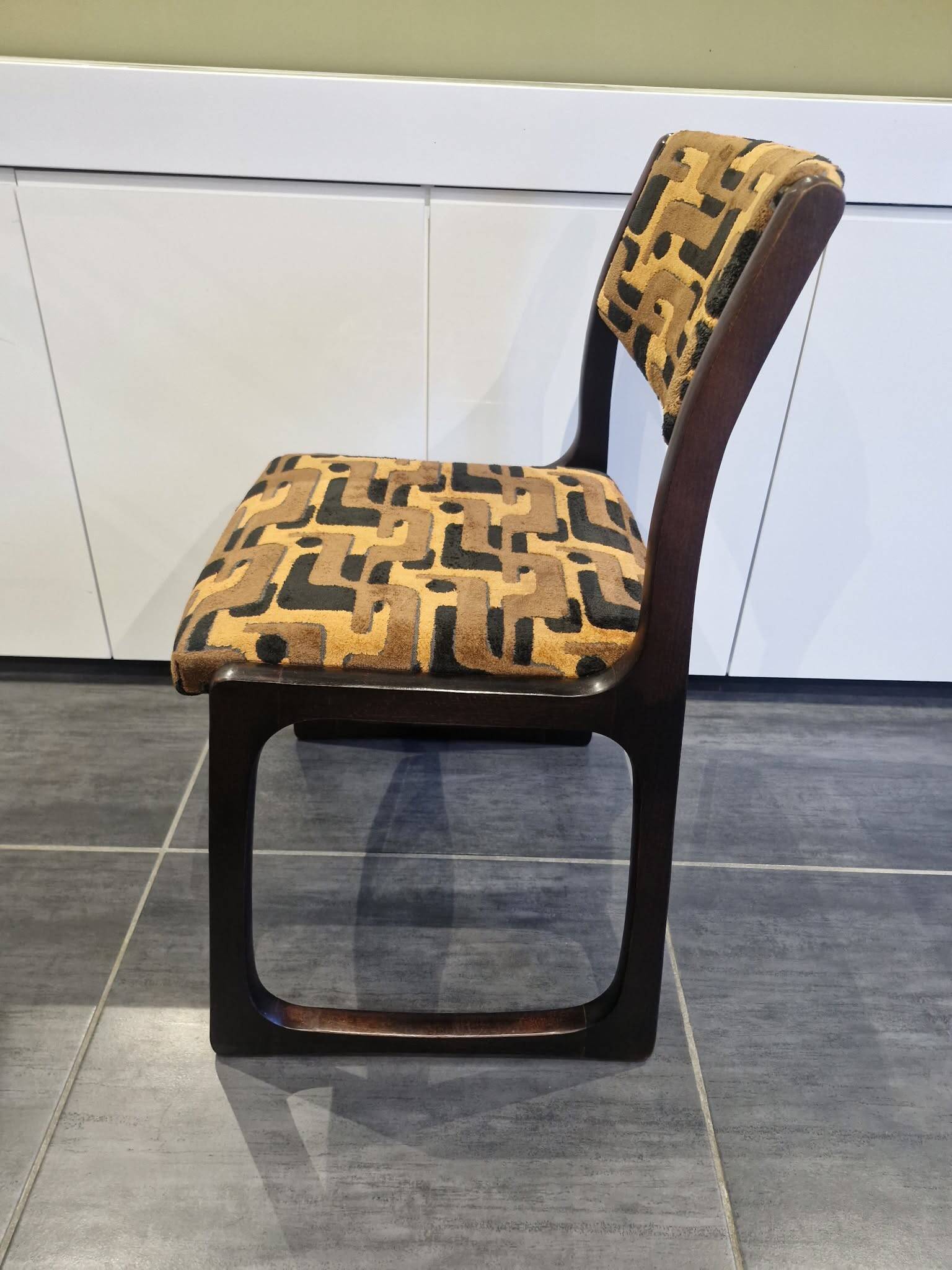 Set of 4 Baumann sled chairs, 1970s
