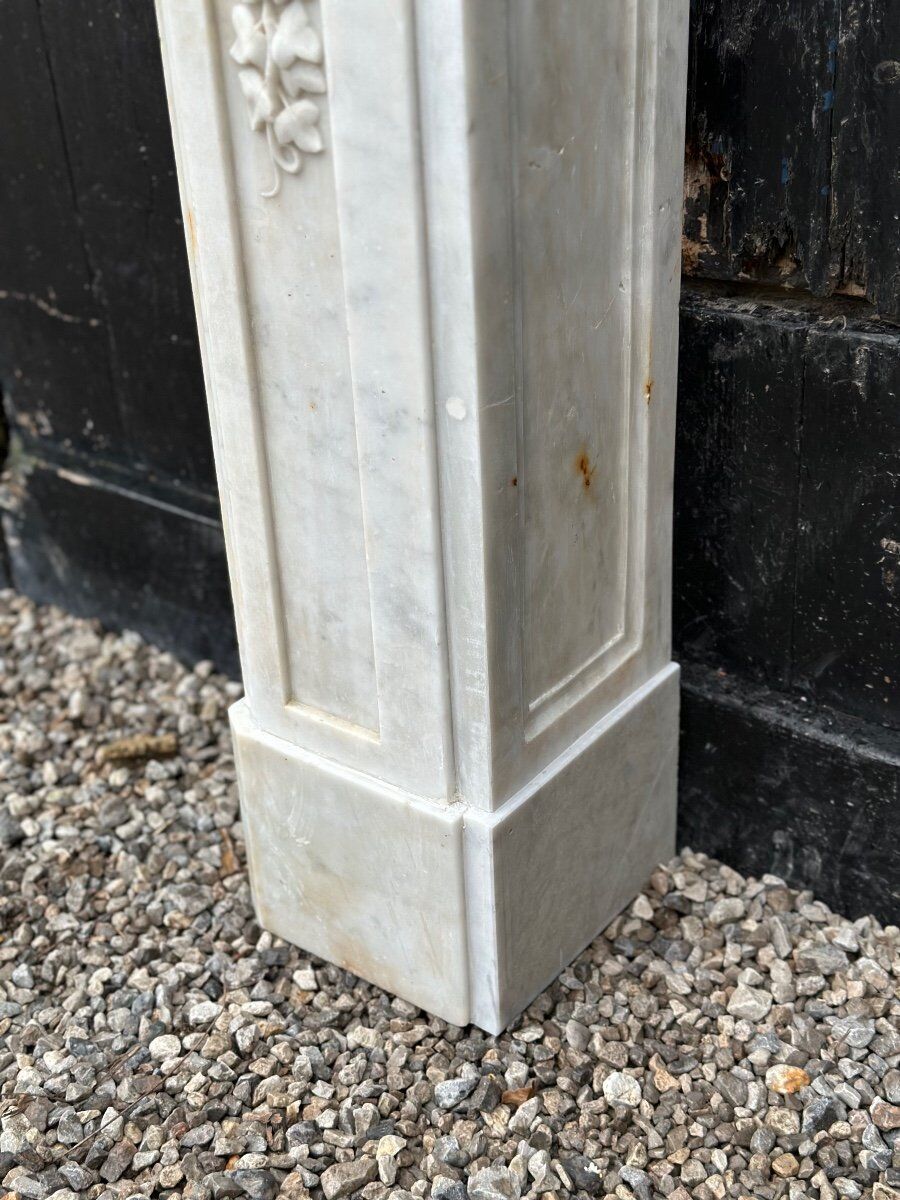 White carrara marble fireplace circa 1880