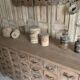 Old multi-drawer workbench furniture