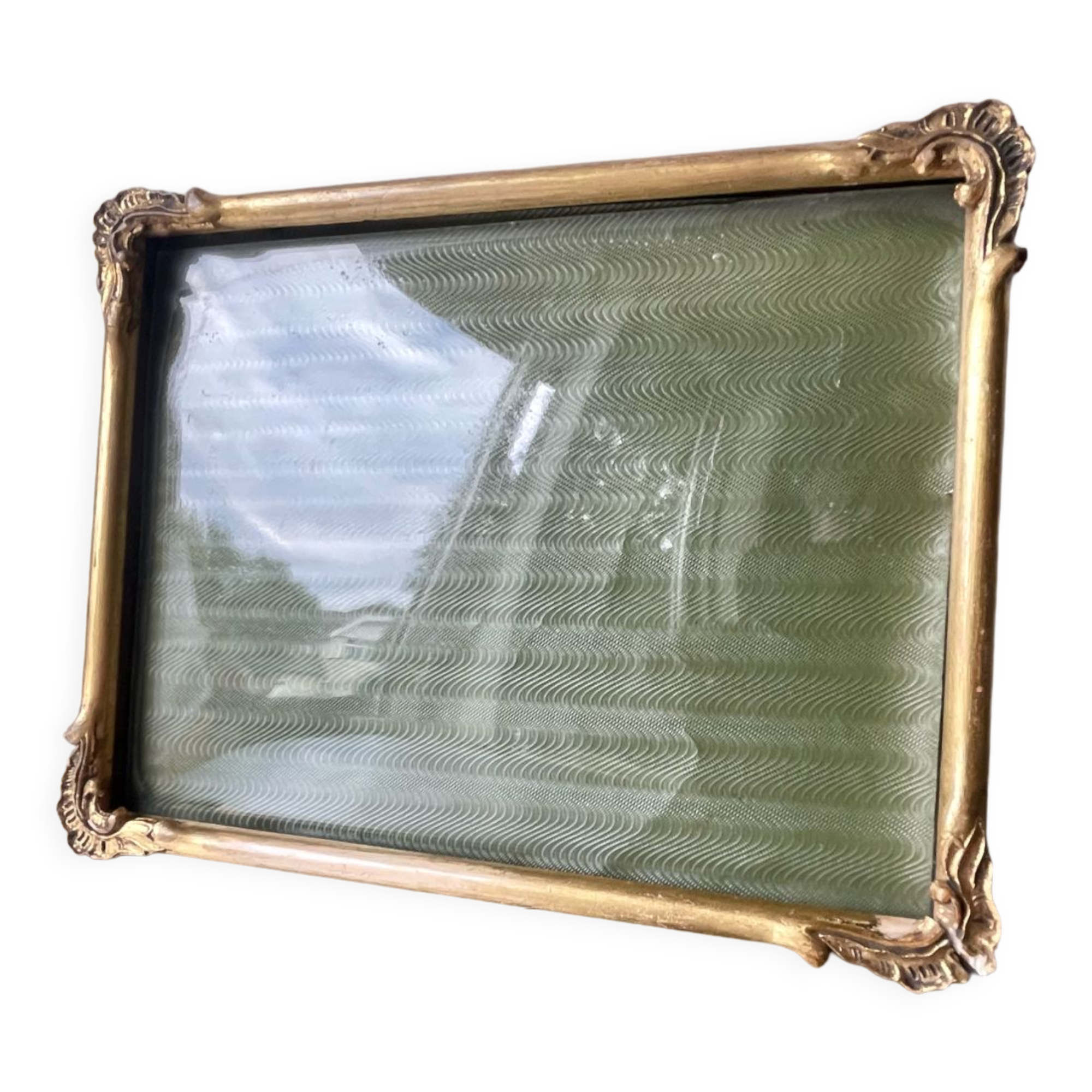Antique art nouveau gilded picture frame