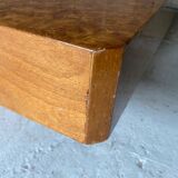 Coffee table elm magnifying glass Roche Bobois vintage 70s