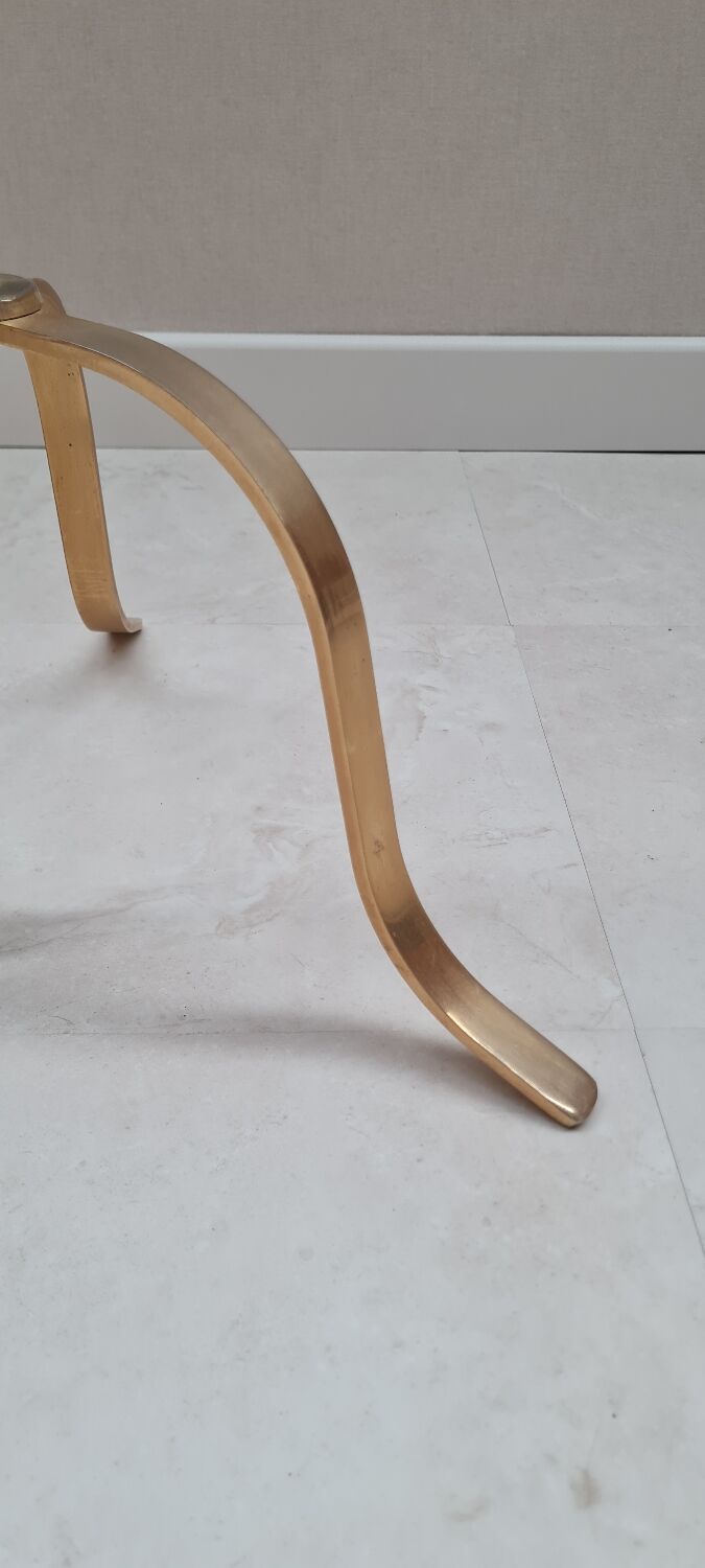 Tripod floor lamp in brass and bakelite 1950