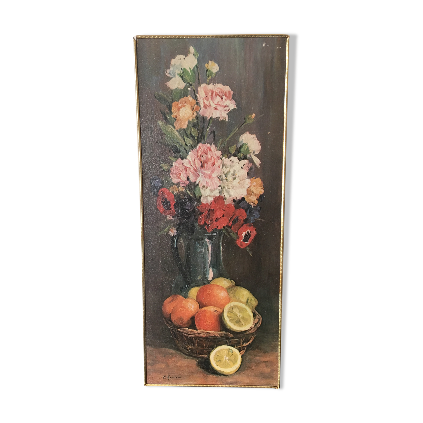 Tableau fleuri nature morte