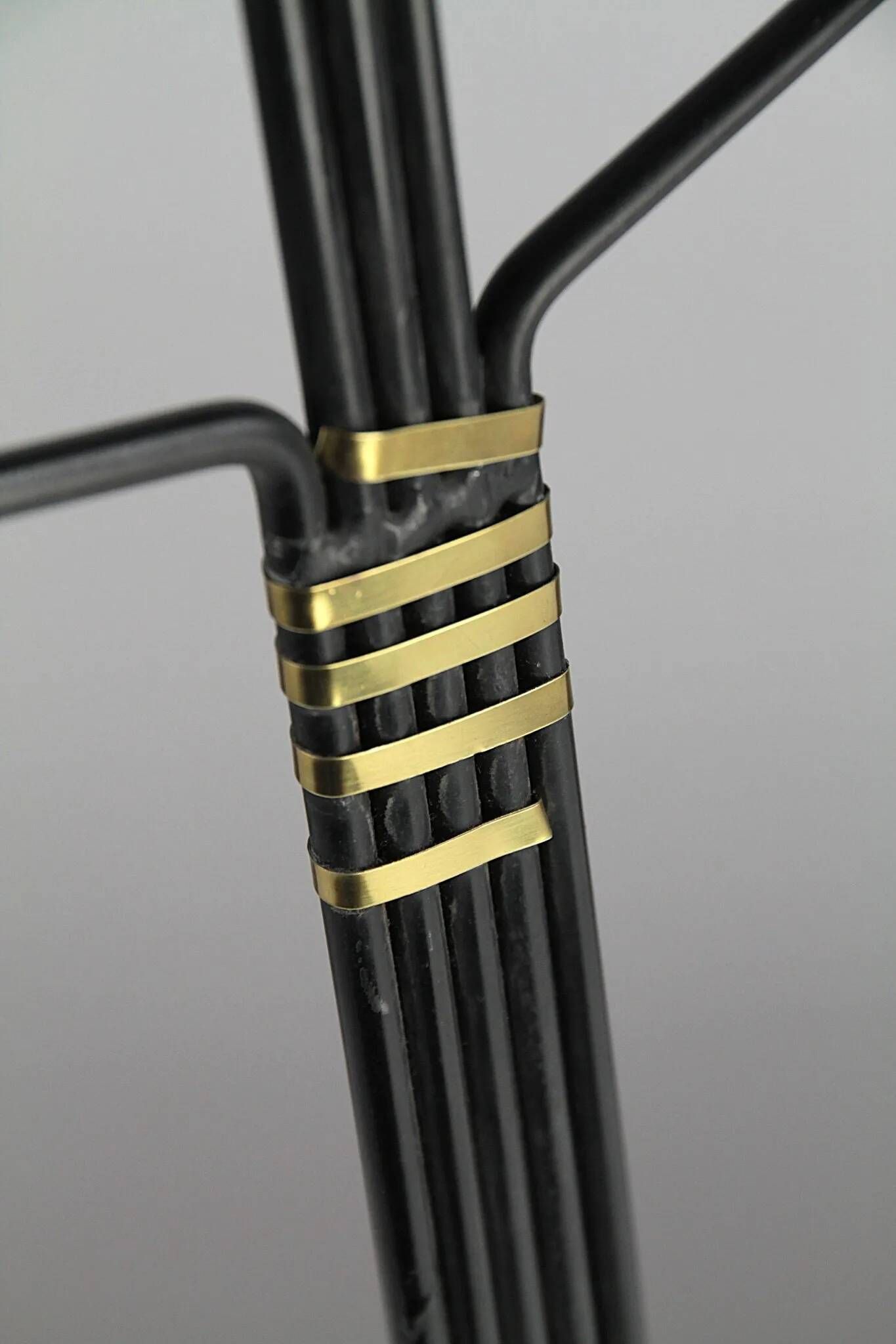 Floor Standing Candelabra with Black & Brass Details – by Gunnar Ander for Ystad-Metall – Sweden, 1960s