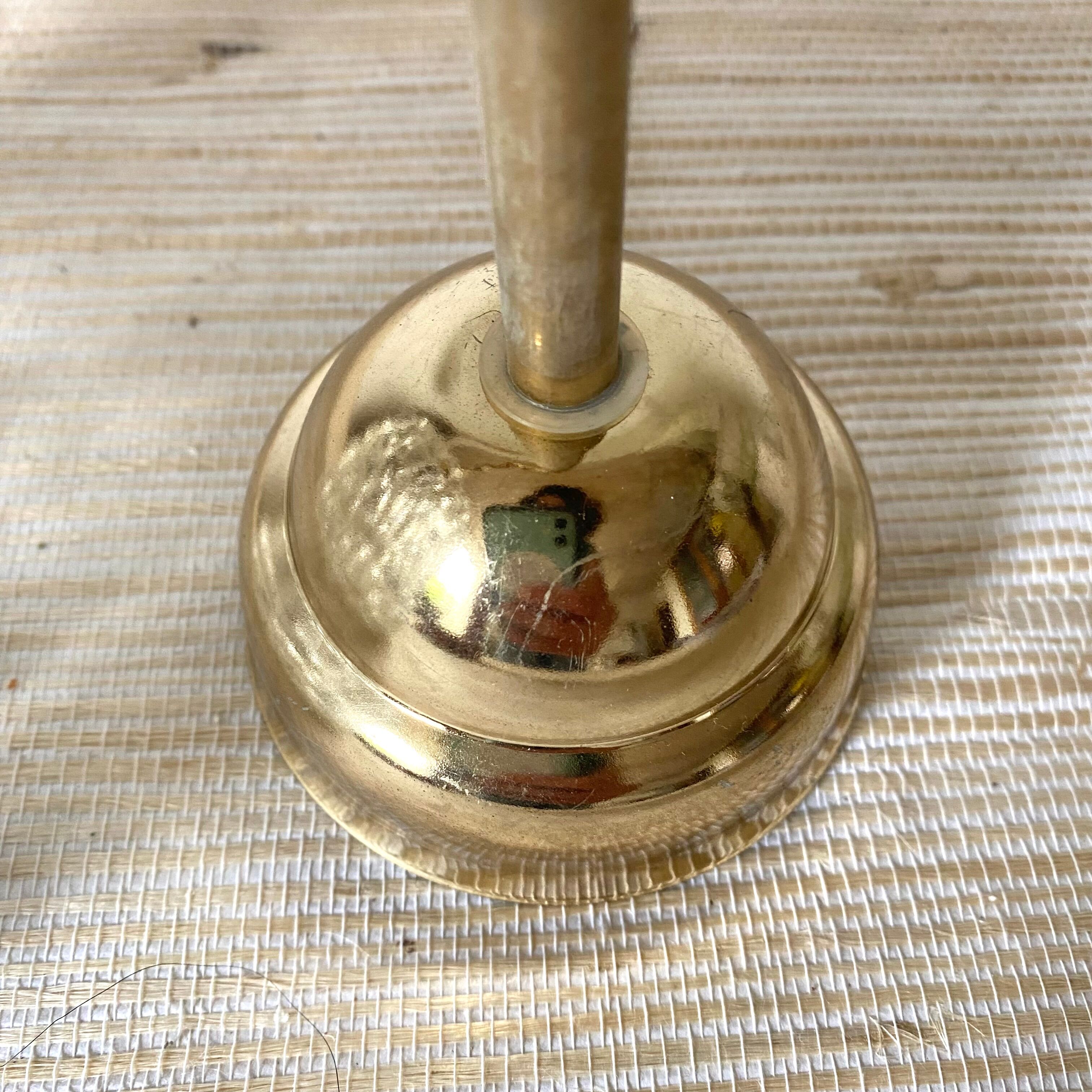Suspension vintage en verre et métal doré