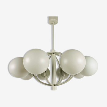 Kaiser's white chandelier, 60s, germany