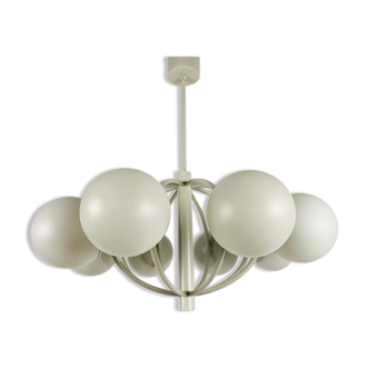 Kaiser's white chandelier, 60s, germany